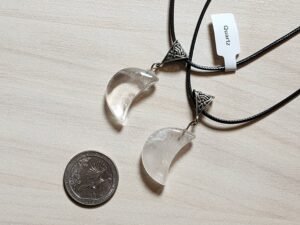 Quartz Crescent Moon Necklace