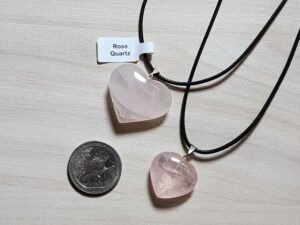 Gift Set - Rose Quartz Heart Necklaces
