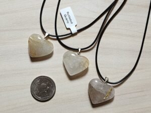 Rutilated Quartz Heart Necklace